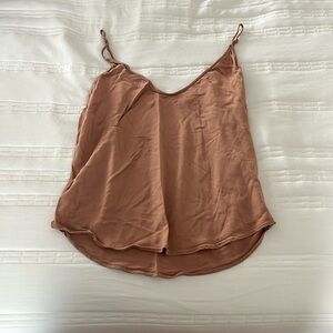 Small Silk Orange/Tan A&F Tank Top
